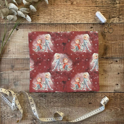 French Terry Baumwollstoff mit Skater-Motiv für Kinder  