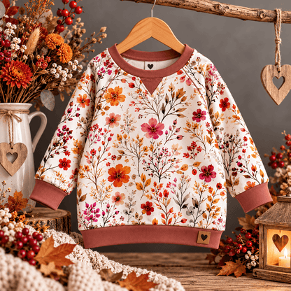 Stoff Meterware Herbstblütenzauber Kinderstoffe Nähbeispiel