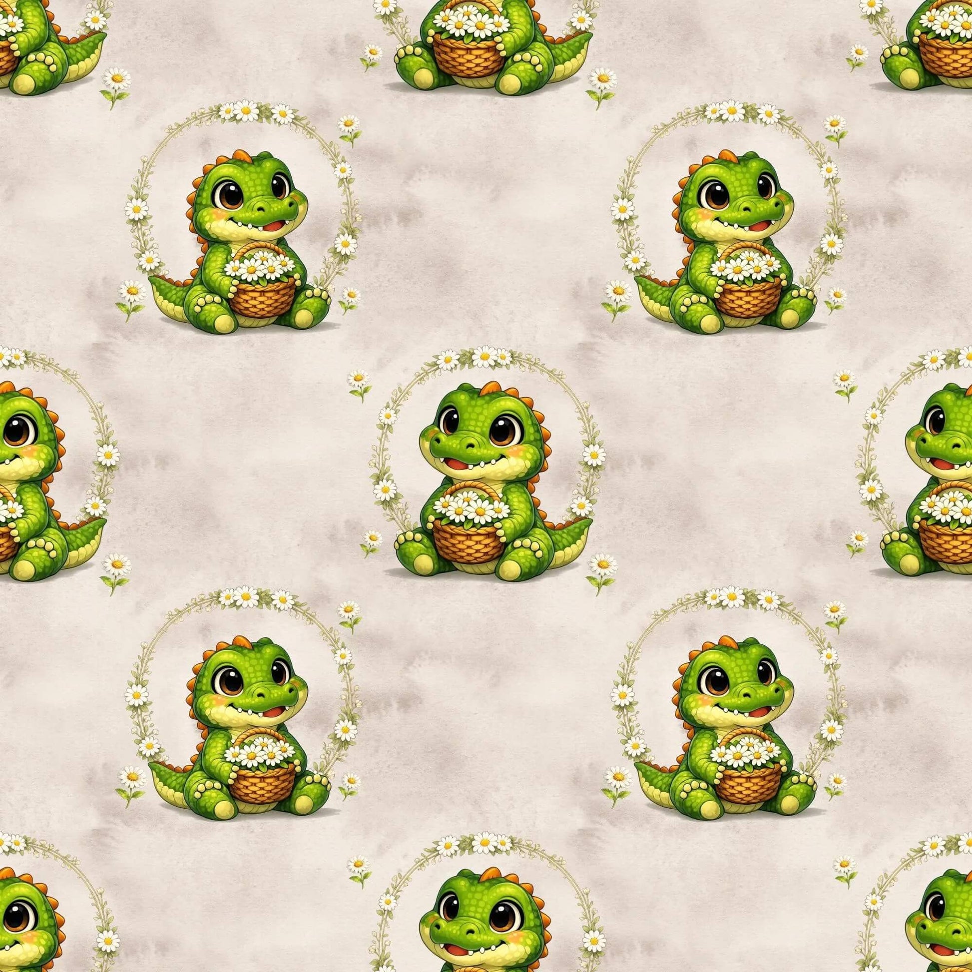 Süßer Krokodil Rib Jersey Kinderstoff – Rib Jersey Stoff Meterware Tiermotiv
