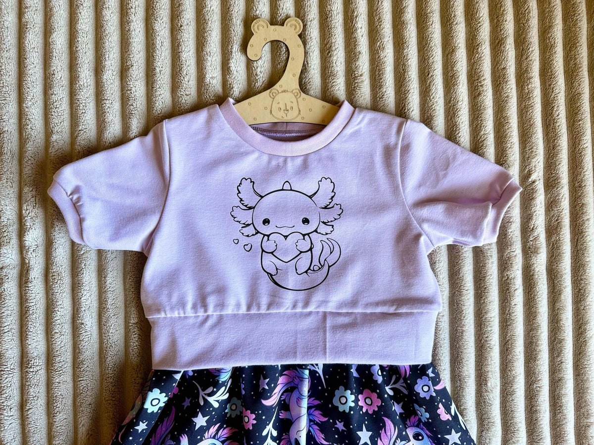 Halsbündchen des Girly Sweaters, Detailansicht der Verarbeitung