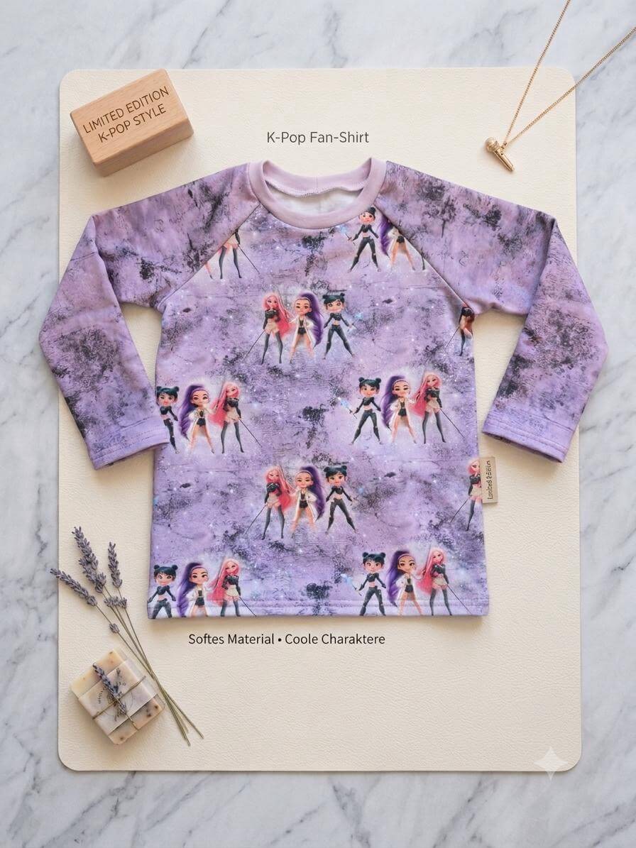 Dämon Krieger Langarmshirt Größe 110 aus French Terry
