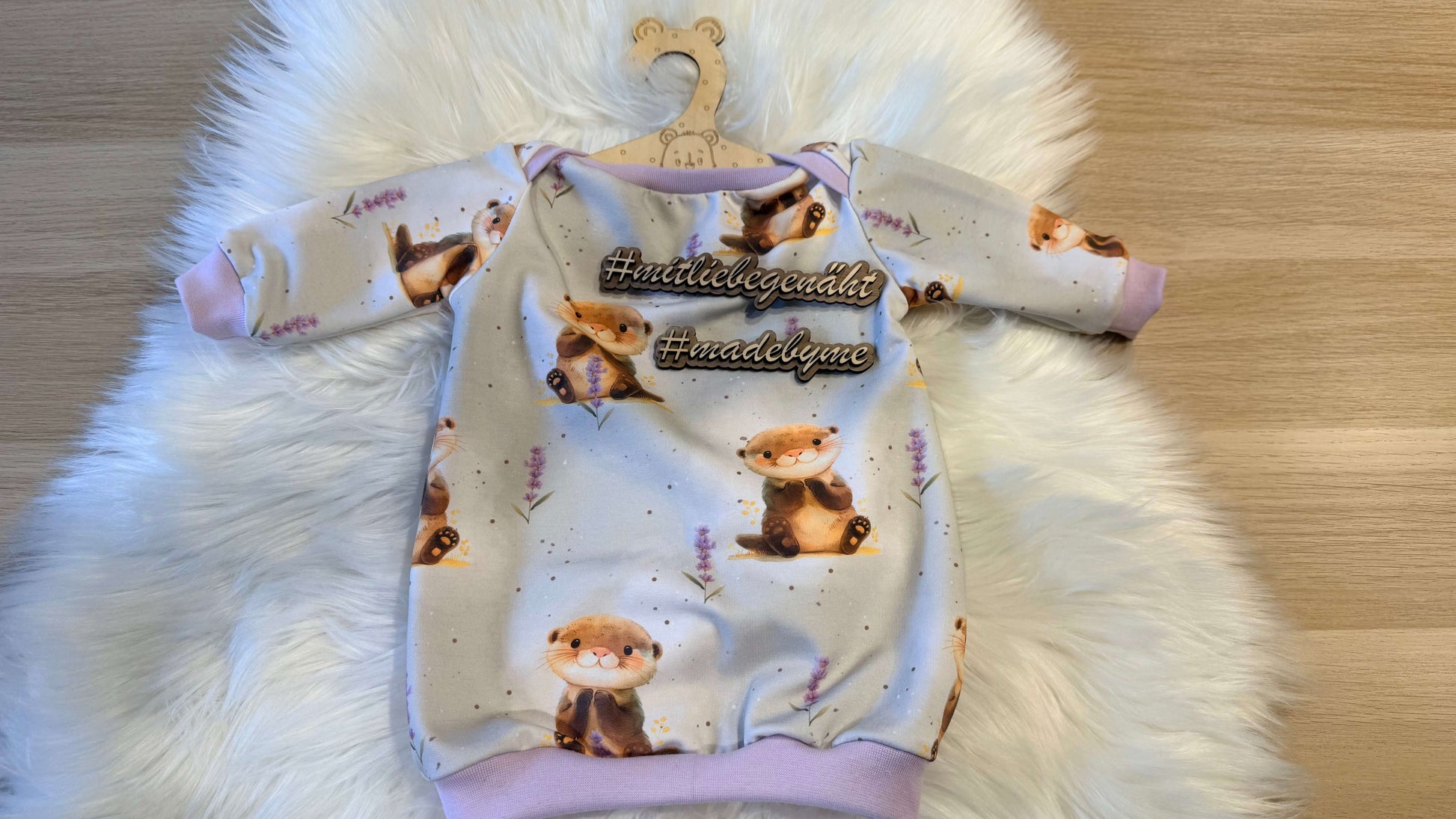 Baby Kleid Otter Muster weich OEKO TEX 100 Mädchen
