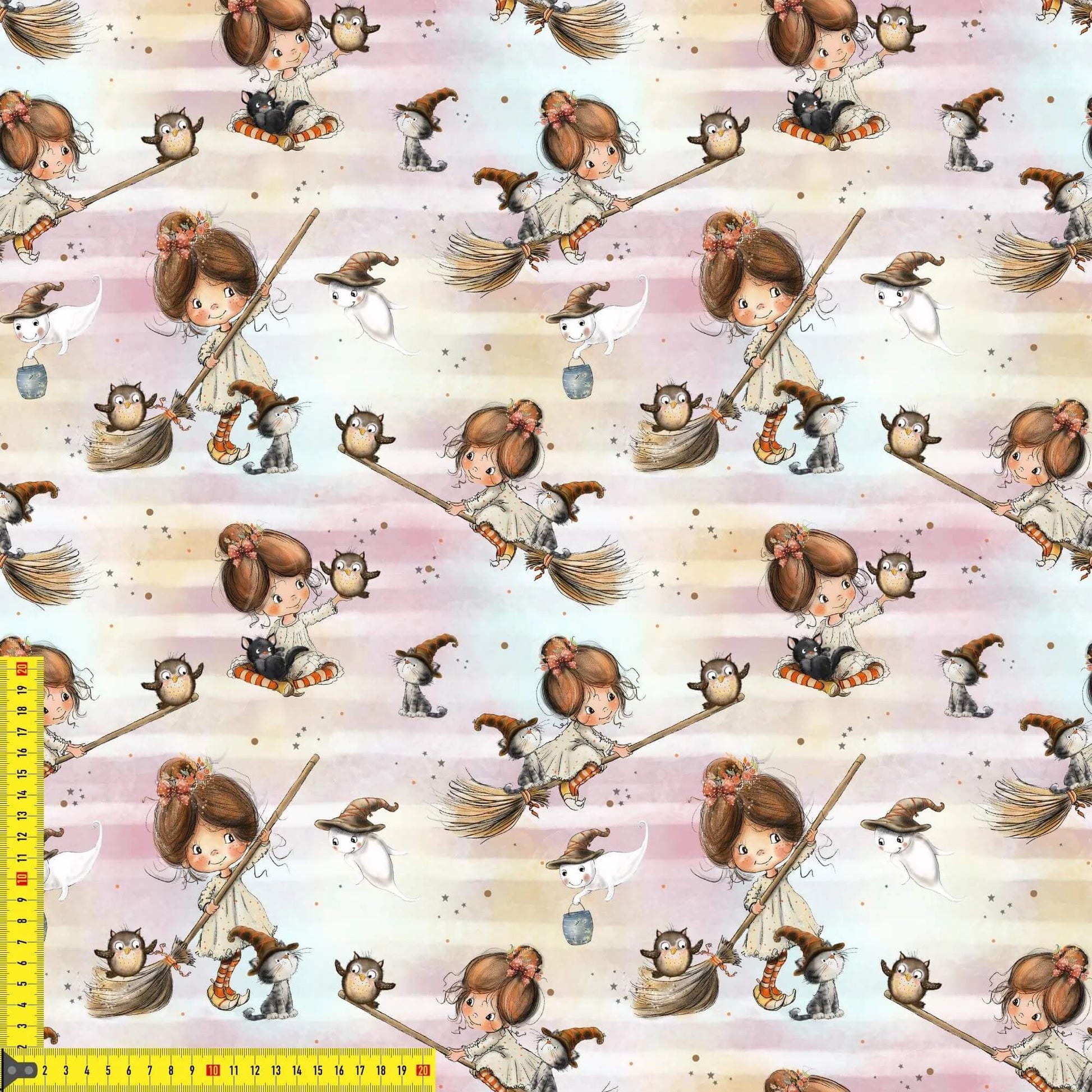 Hexe Polly Musselin – zarter Stoff für Baby‑ und Kinderkleidung im Fantasie‑Look
