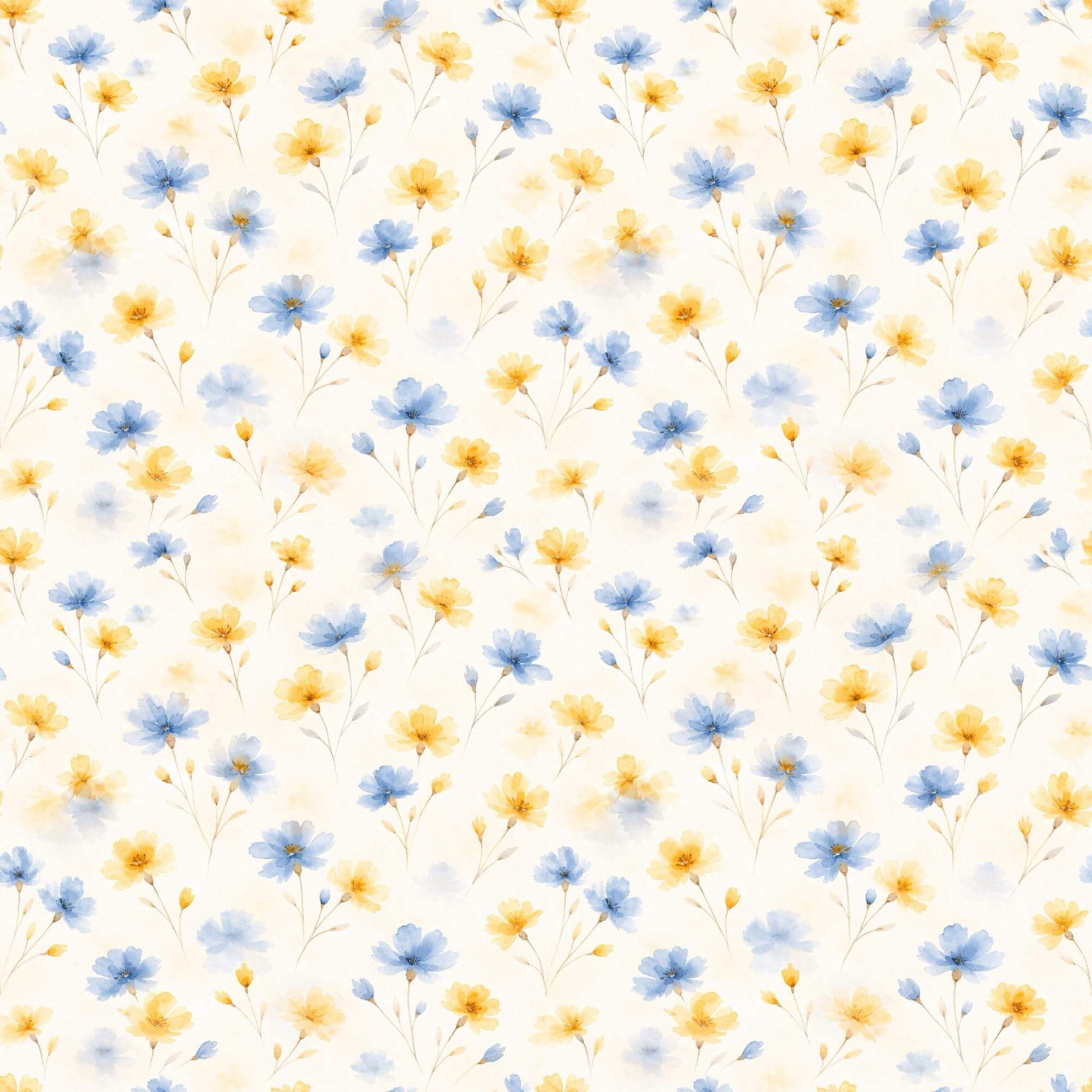 OEKO-TEX Standard 100 Sommerblüten Stoff Meterware mit feinem Blumenmuster
