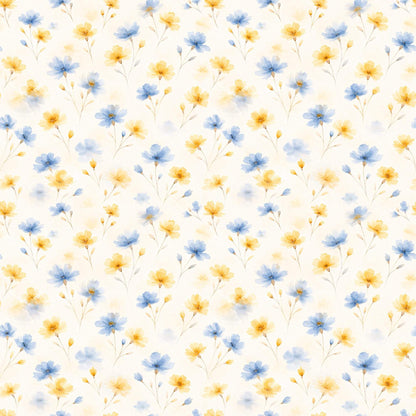 OEKO-TEX Standard 100 Sommerblüten Stoff Meterware mit feinem Blumenmuster
