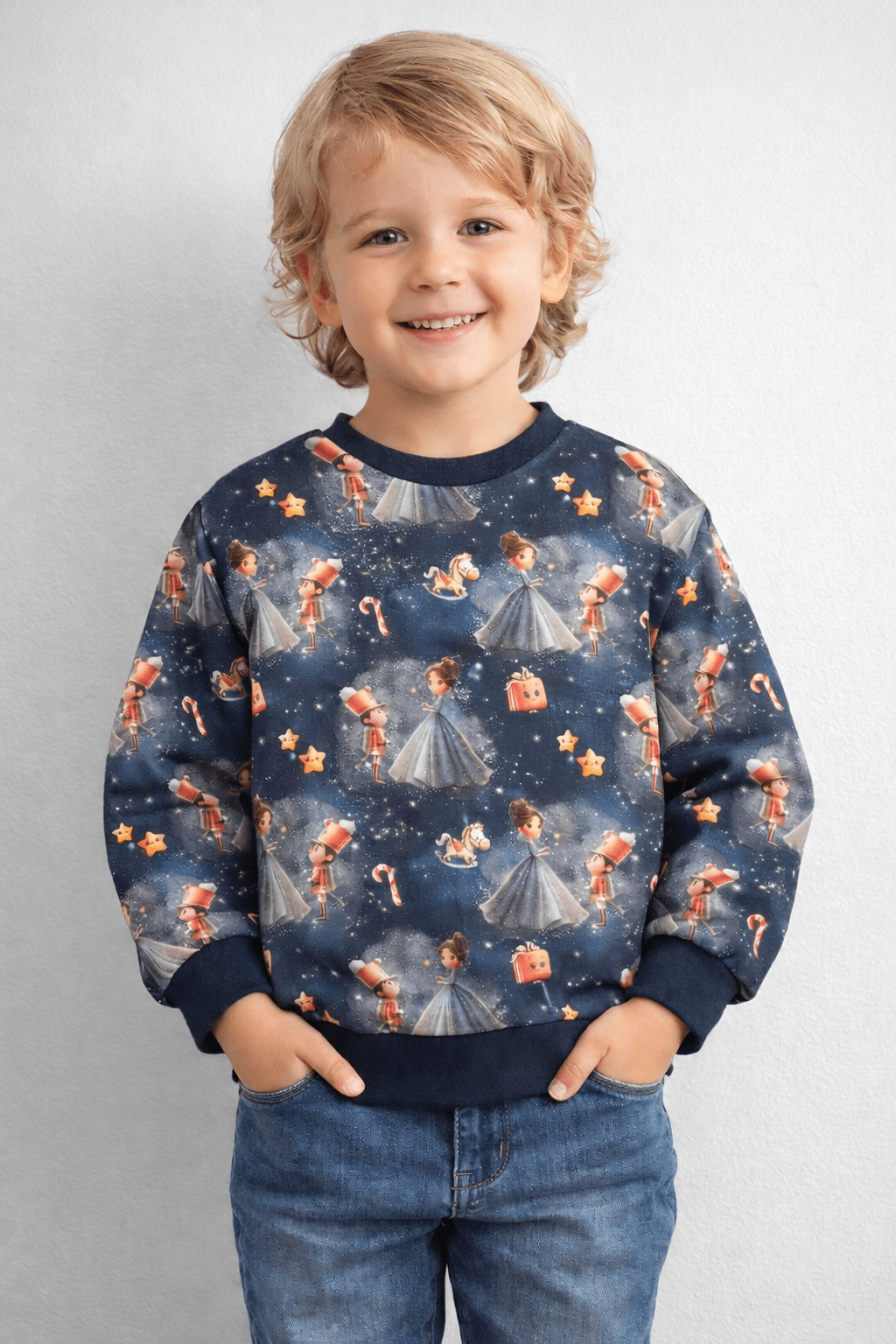 „Handgemachter Mädchenpullover mit Schleiferlwerk Dainty Sweater Schnitt – OEKO TEX 100“