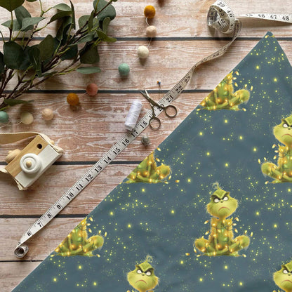 Weihnachtsmuffel Stoff Meterware – ideal für freche Kinderkleidung & winterliche Accessoires