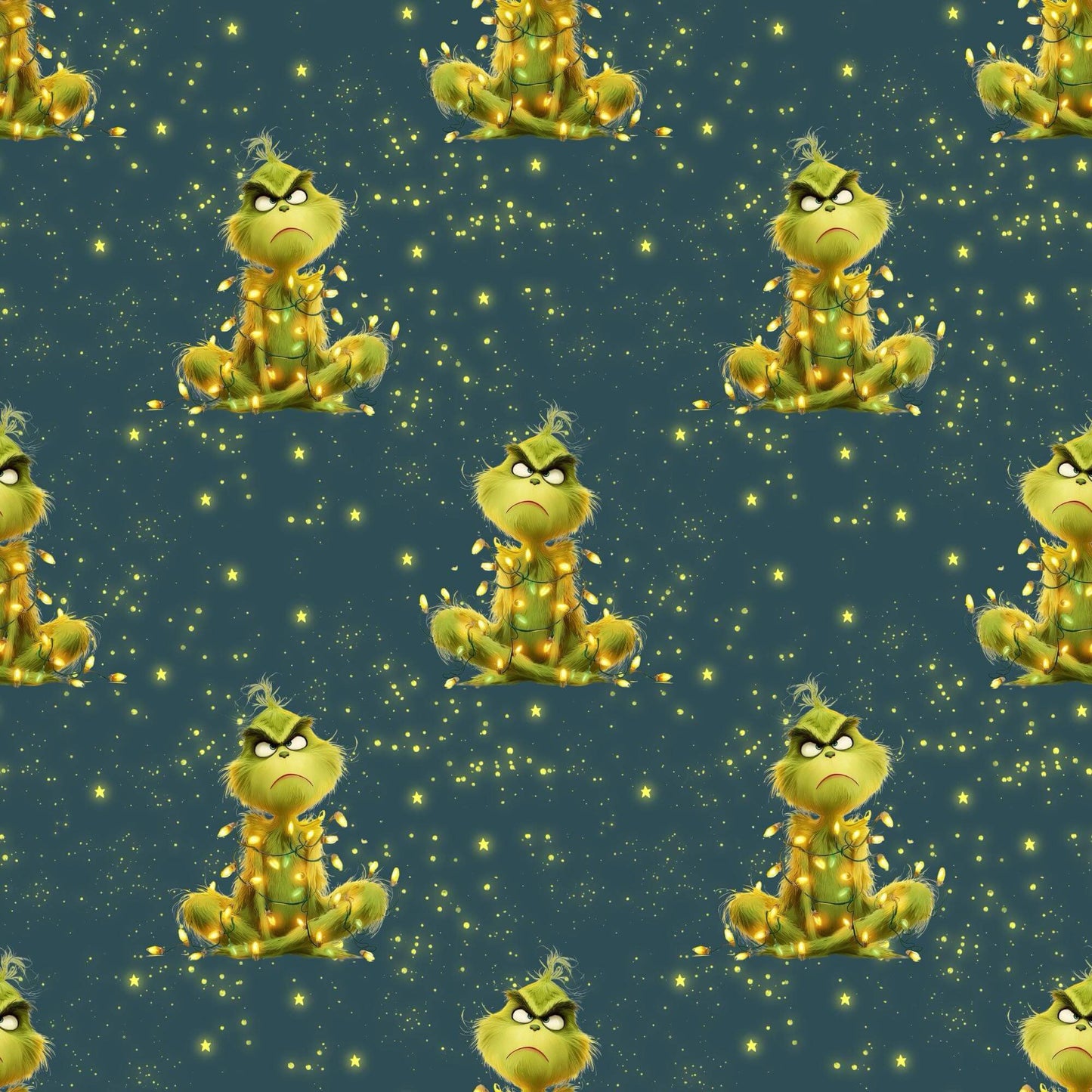 Baumwollstoff mit dunklem Hintergrund & leuchtenden Details – Meterware für kreative Nähideen