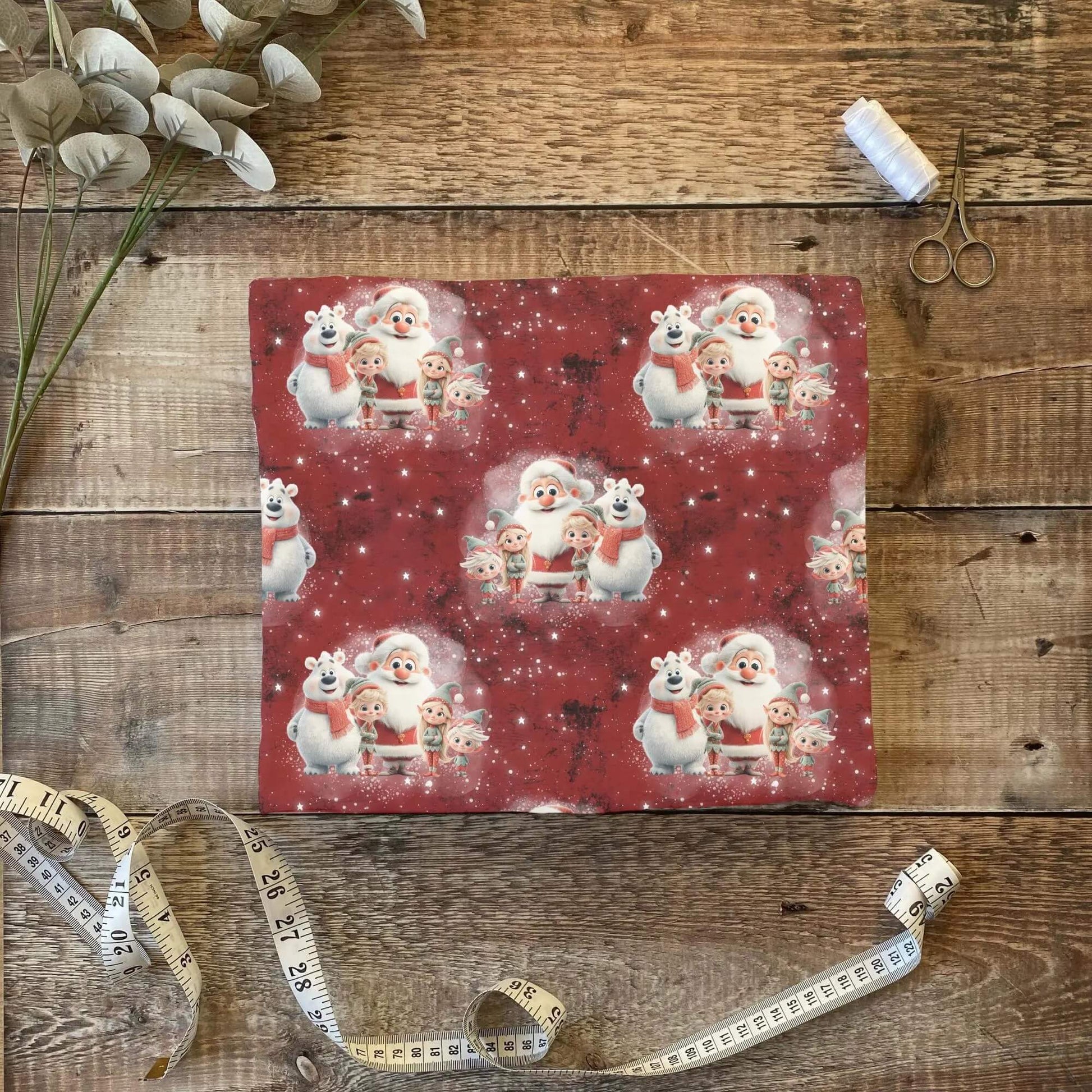 Jersey Kinderstoff mit winterlichem Motiv – OEKO-TEX zertifiziert & liebevoll illustriert