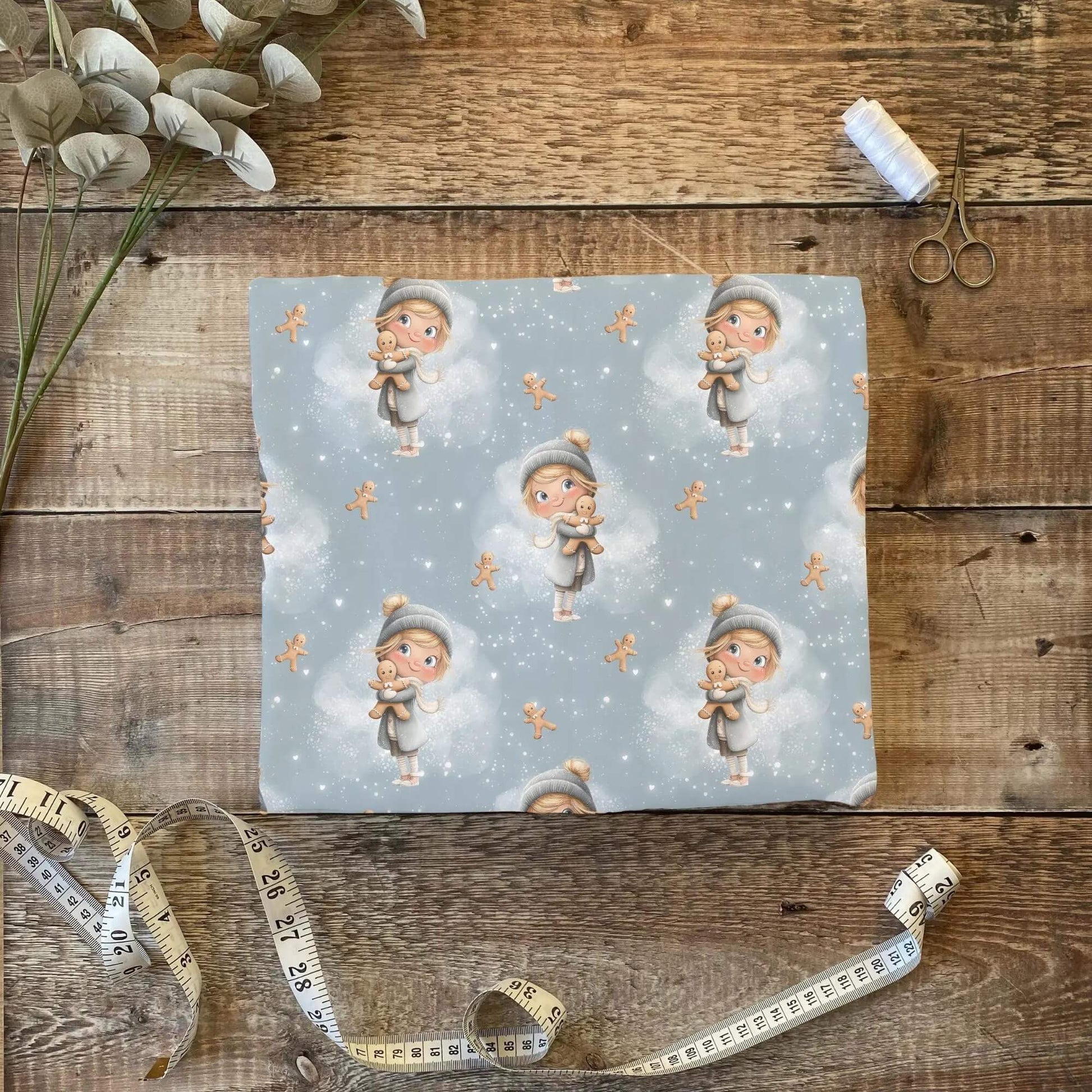 Jersey Kinderstoff mit niedlichem Wintermotiv – OEKO-TEX zertifiziert & liebevoll illustriert