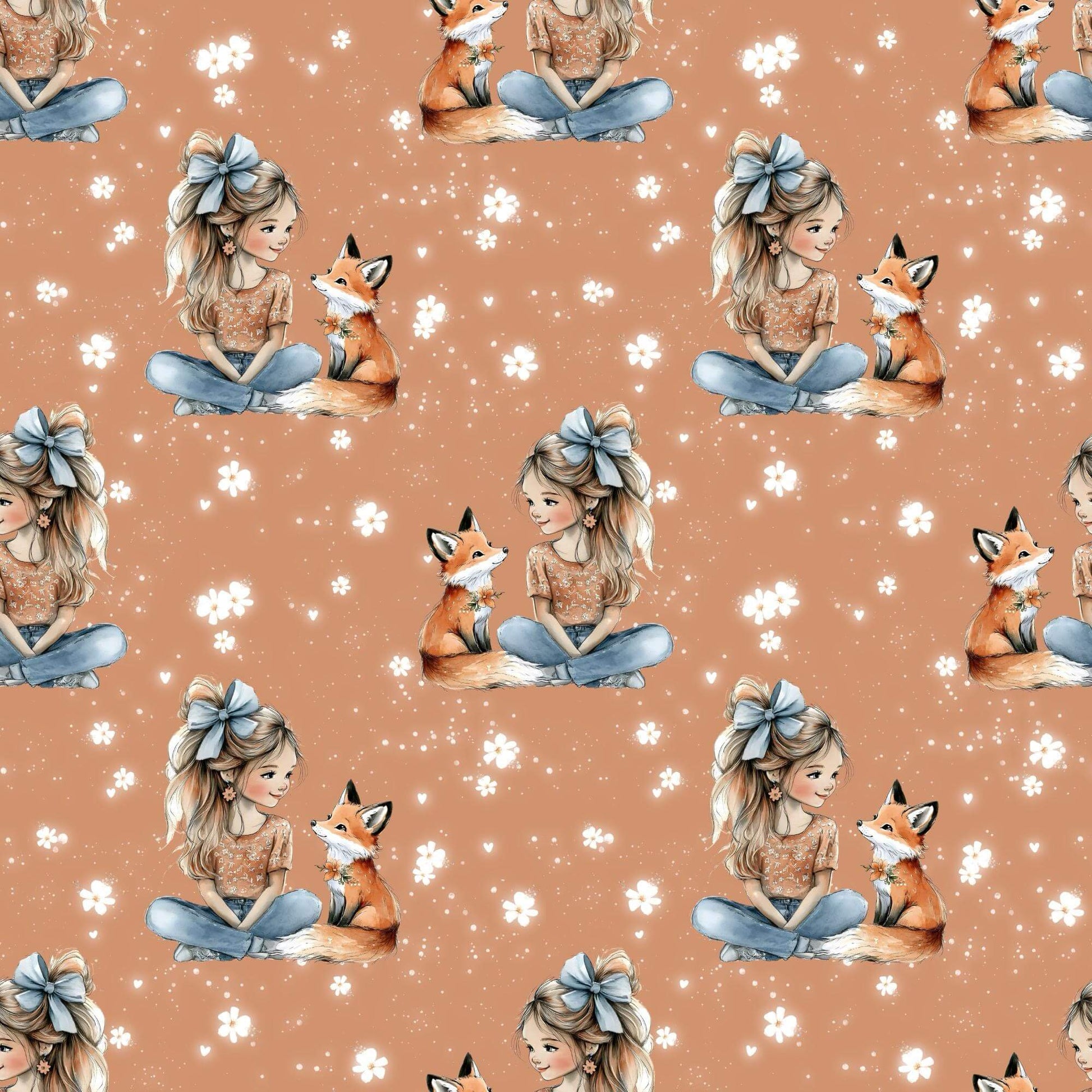 French Terry Meterware mit Waldmotiv – perfekt für Pullover & Pumphosen