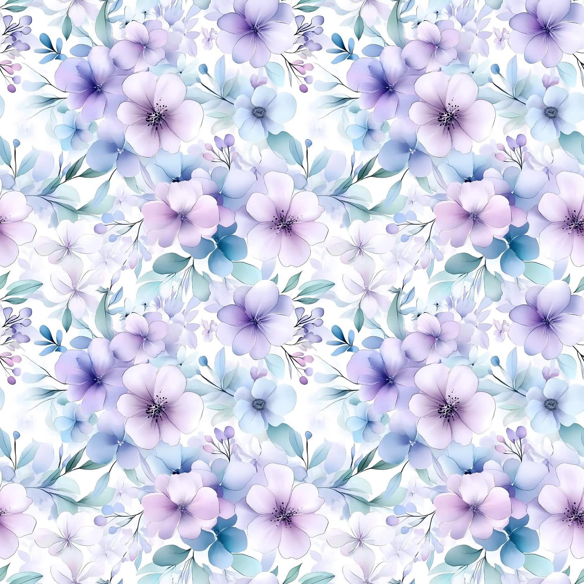 Pastell Blüten Stoffdesign wiederholendes Muster Jersey