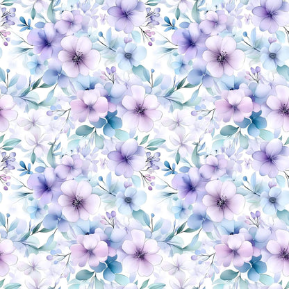 Pastell Blüten Stoffdesign wiederholendes Muster Jersey