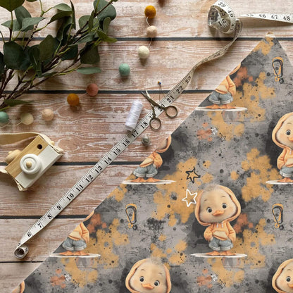 „Jersey Kinderstoff mit Entenmotiv – OEKO-TEX zertifiziert & urban illustriert“
