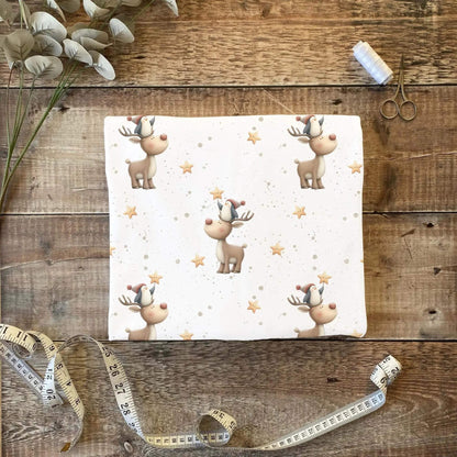 „Jersey Kinderstoff mit Tierfreunde-Motiv – OEKO-TEX zertifiziert & liebevoll illustriert“