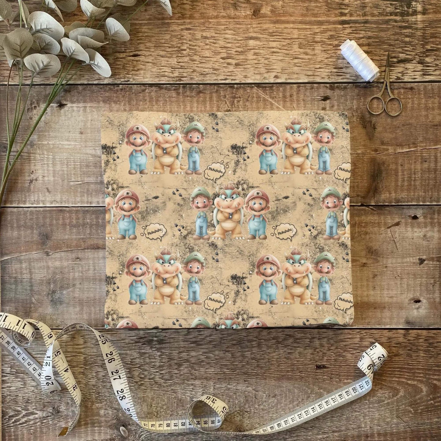 „Jersey Kinderstoff mit Pixelhelden – OEKO-TEX zertifiziert & liebevoll illustriert“