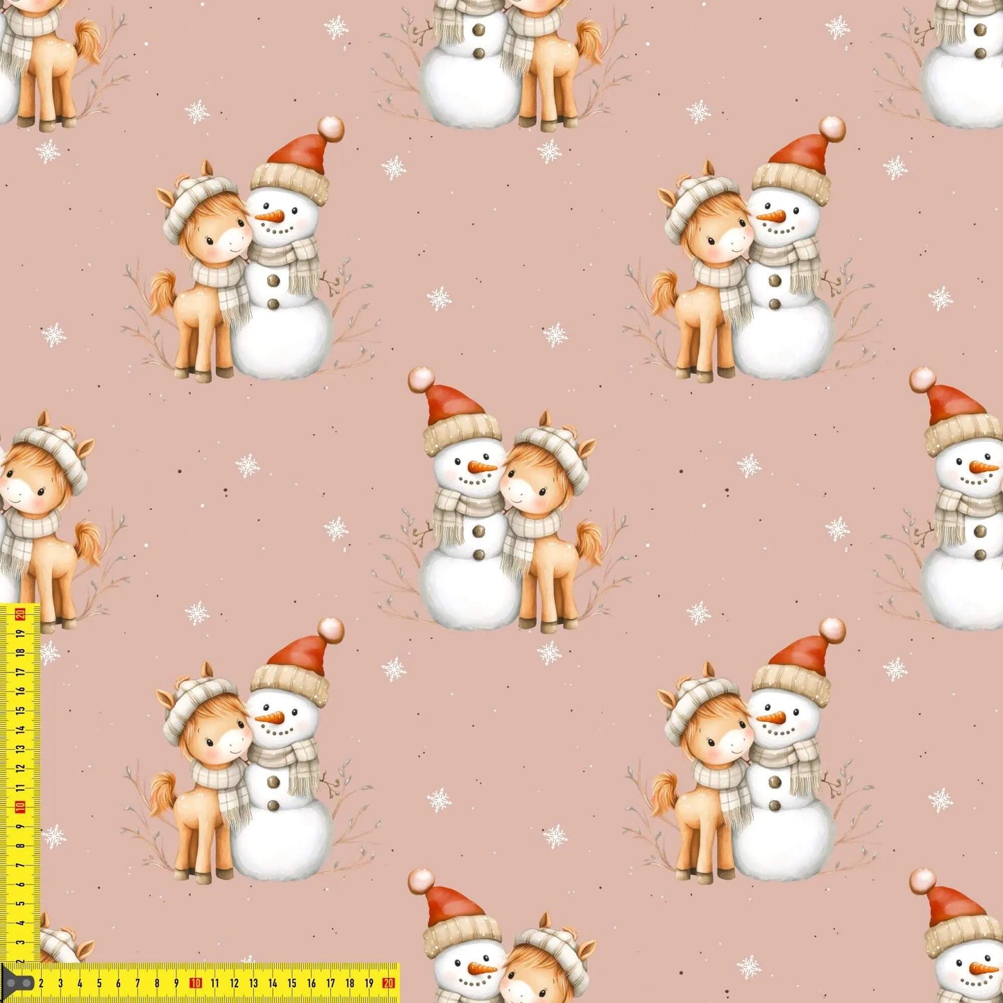 „Jersey Kinderstoff mit Wintermotiv – OEKO-TEX zertifiziert & liebevoll illustriert“