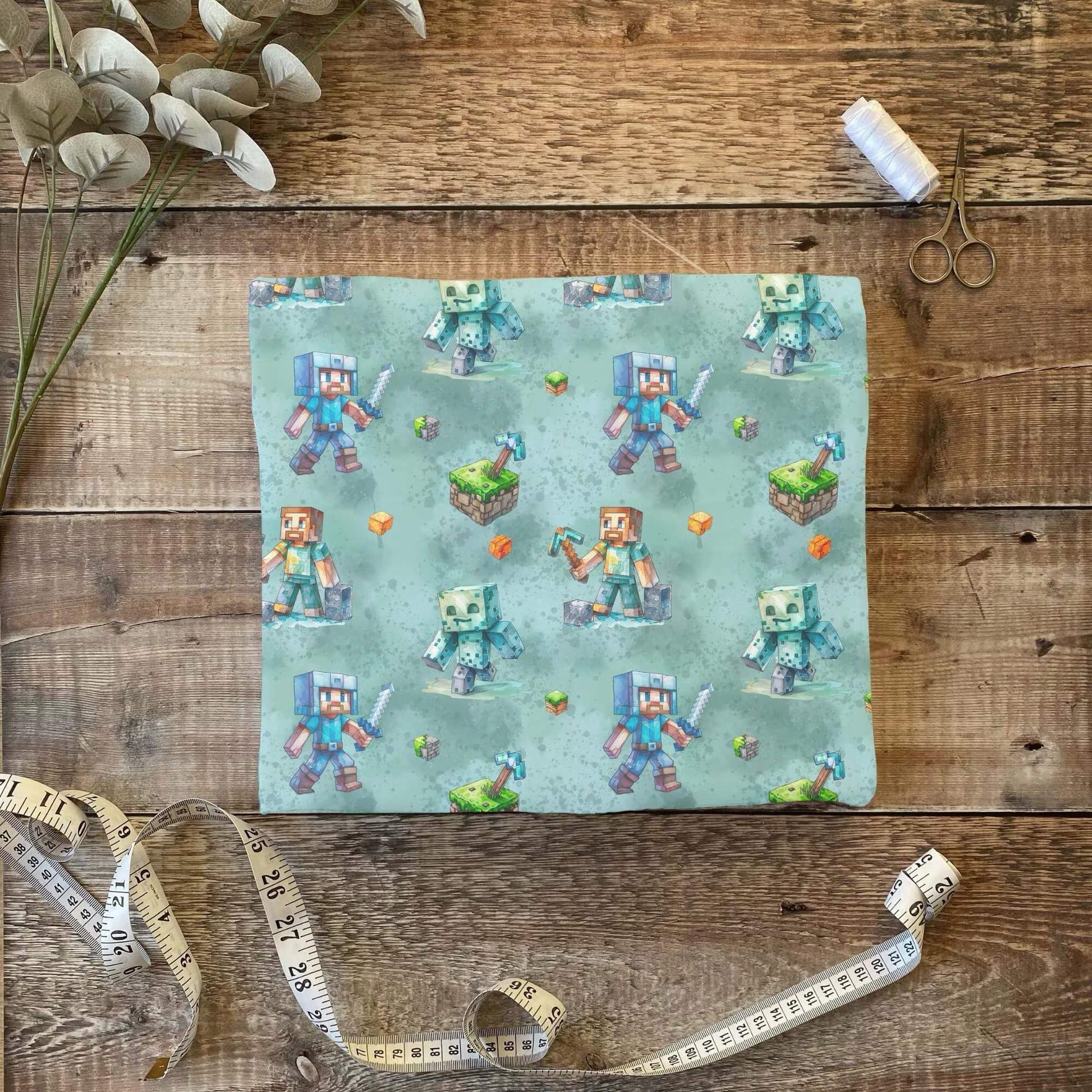 „Jersey Kinderstoff mit Blockmotiv – OEKO-TEX zertifiziert & liebevoll illustriert“