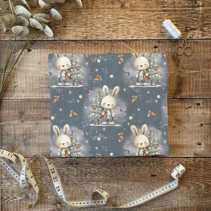 „Jersey Kinderstoff mit Hasenmotiv – OEKO-TEX zertifiziert & liebevoll illustriert“