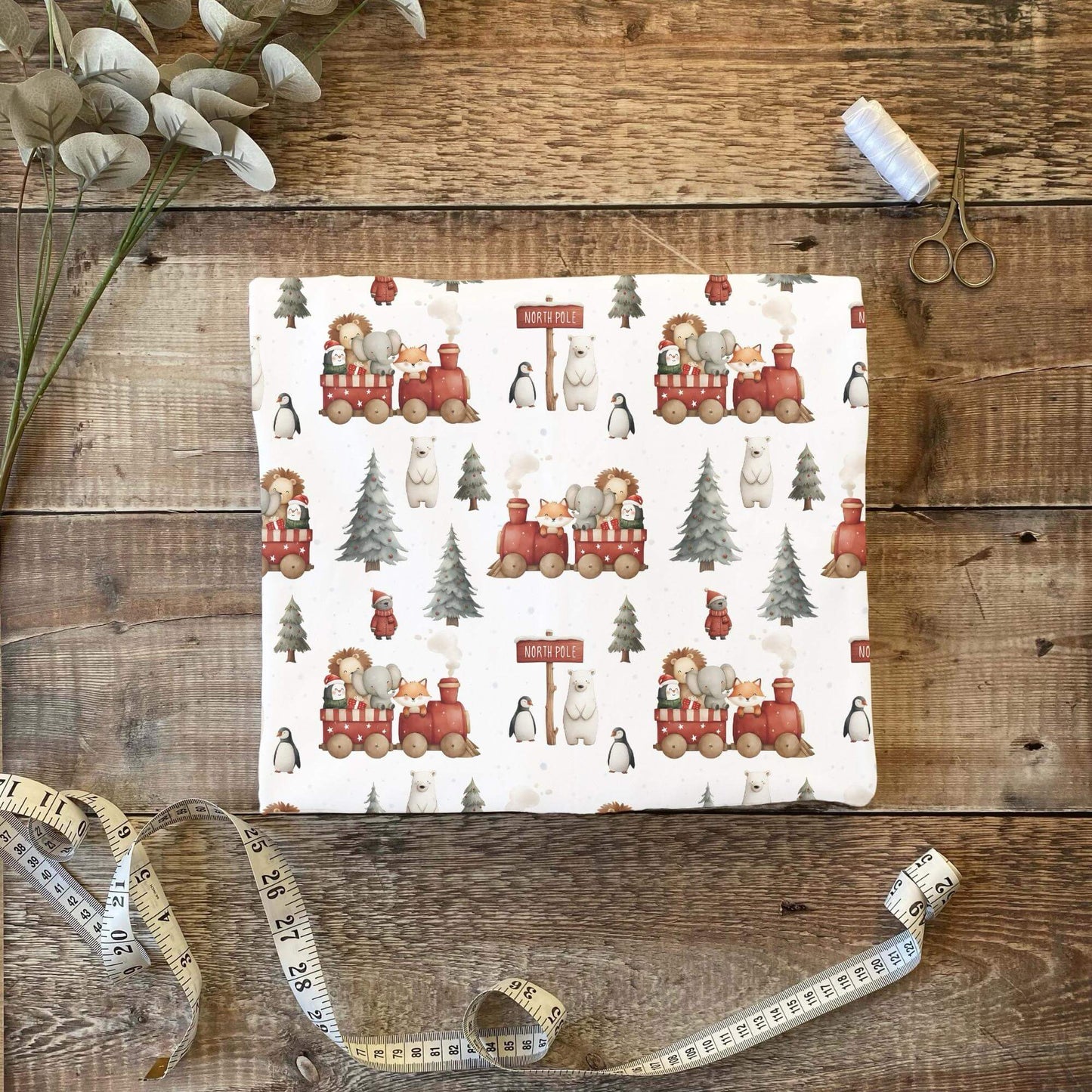 „Jersey Kinderstoff mit Weihnachtsmotiv – OEKO-TEX zertifiziert & liebevoll illustriert“