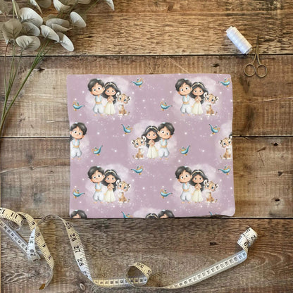 „Jersey Kinderstoff mit Wüstenmotiv – OEKO-TEX zertifiziert & liebevoll illustriert“