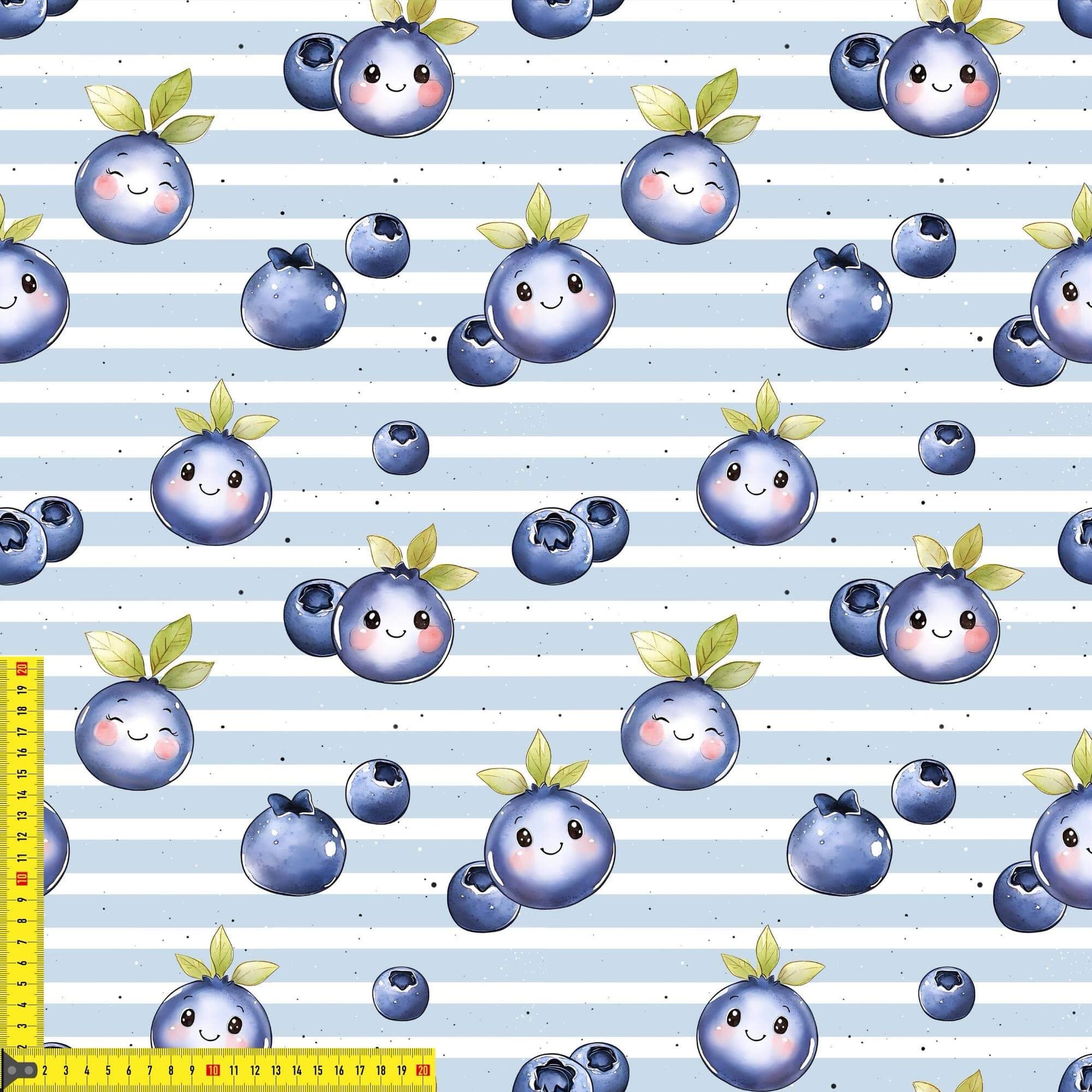 Kinderstoff Blaubeeren als 0,5m Sofortkauf Lagerware