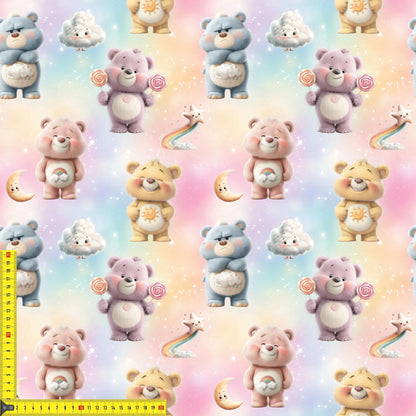 Kinderstoff Regenbogen Bär als 0,5m Sofortkauf Lagerware
