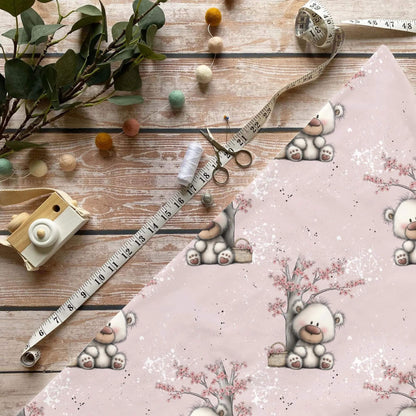 Kirschblütenbär Jersey – romantisches Frühlingsdesign für Baby- und Kinderkleidung