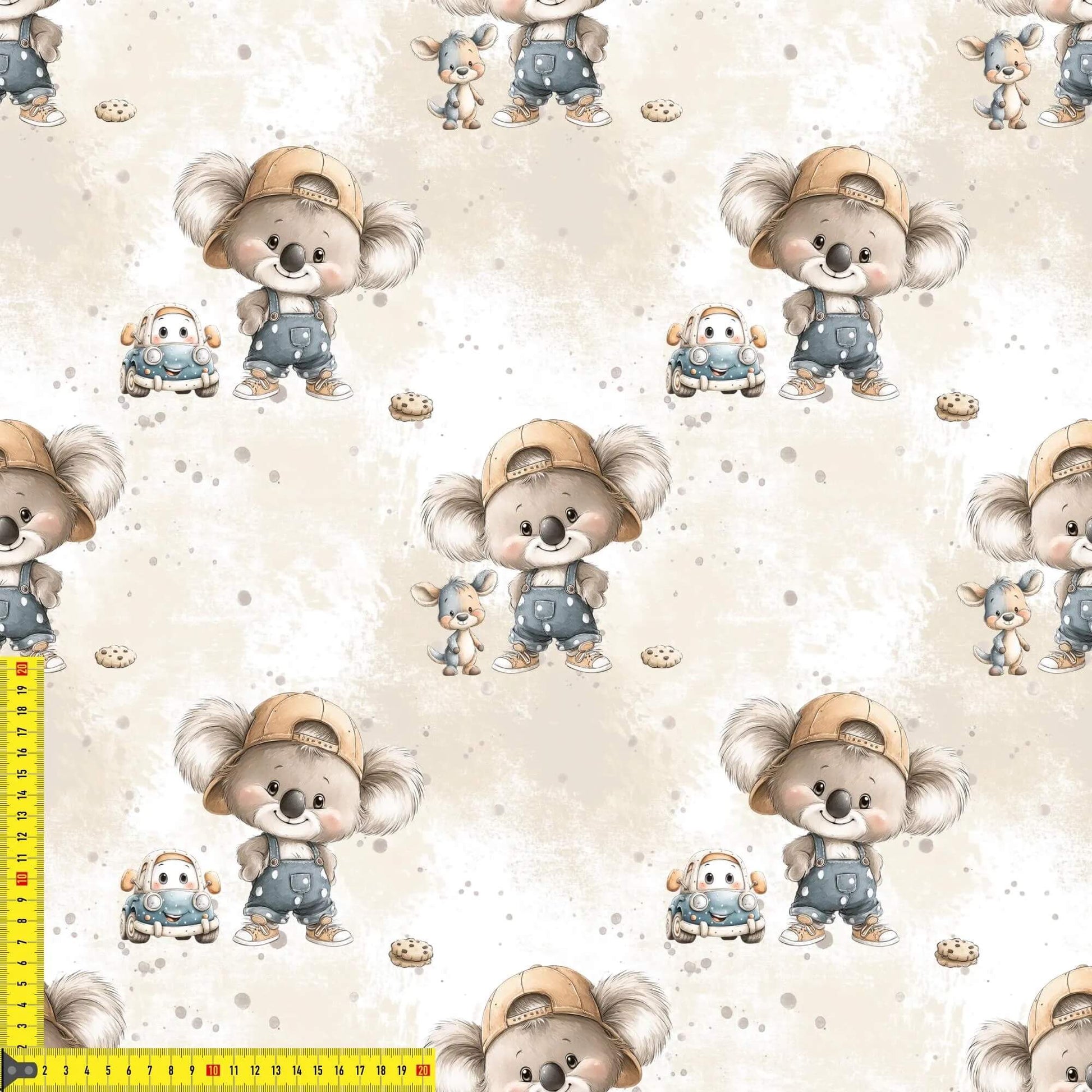 Stoff Meterware Koala Kinder Softshell Musselin Minky
