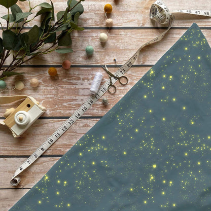 „Kombi Stoff Türkis Meterware – ideal für Kinderkleidung & Wintermotive“