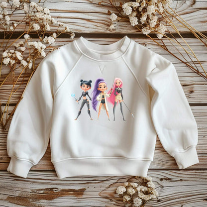 Bügelmotiv Anime Mädchen Pullover DIY Geschenkidee
