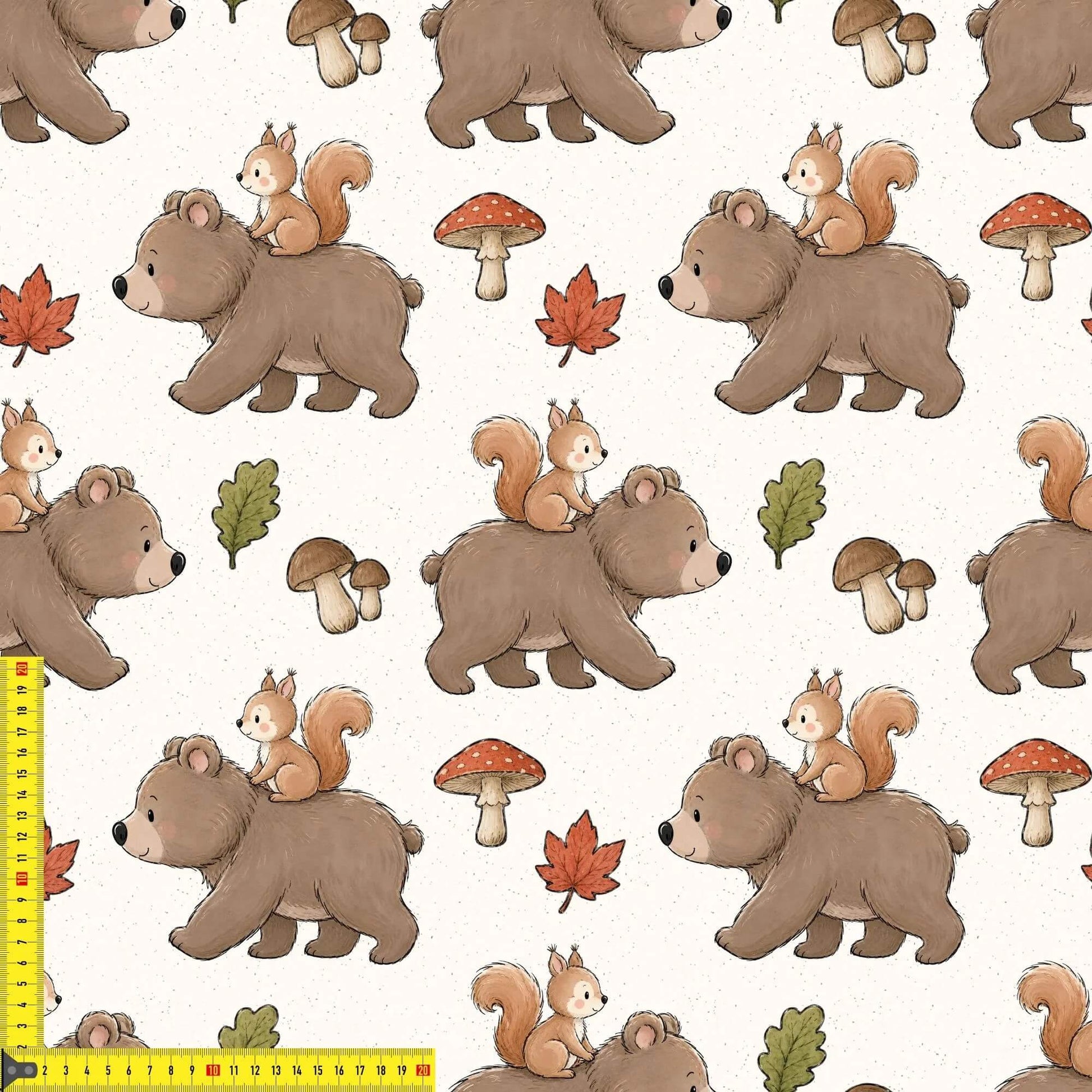OEKO-TEX Standard 100 Stoff Meterware Herbstgefährten für Babykleidung und Kinderkleidung
