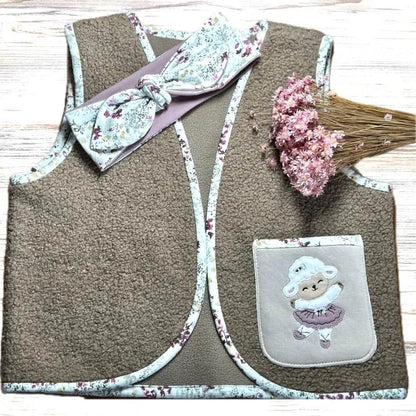Stickdatei Lamm Ballerina für Babykleidung – digitaler Download