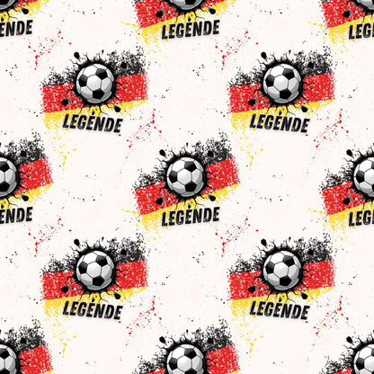 Legenden am Ball Softshell – robuster Stoff mit Fußballmotiv
