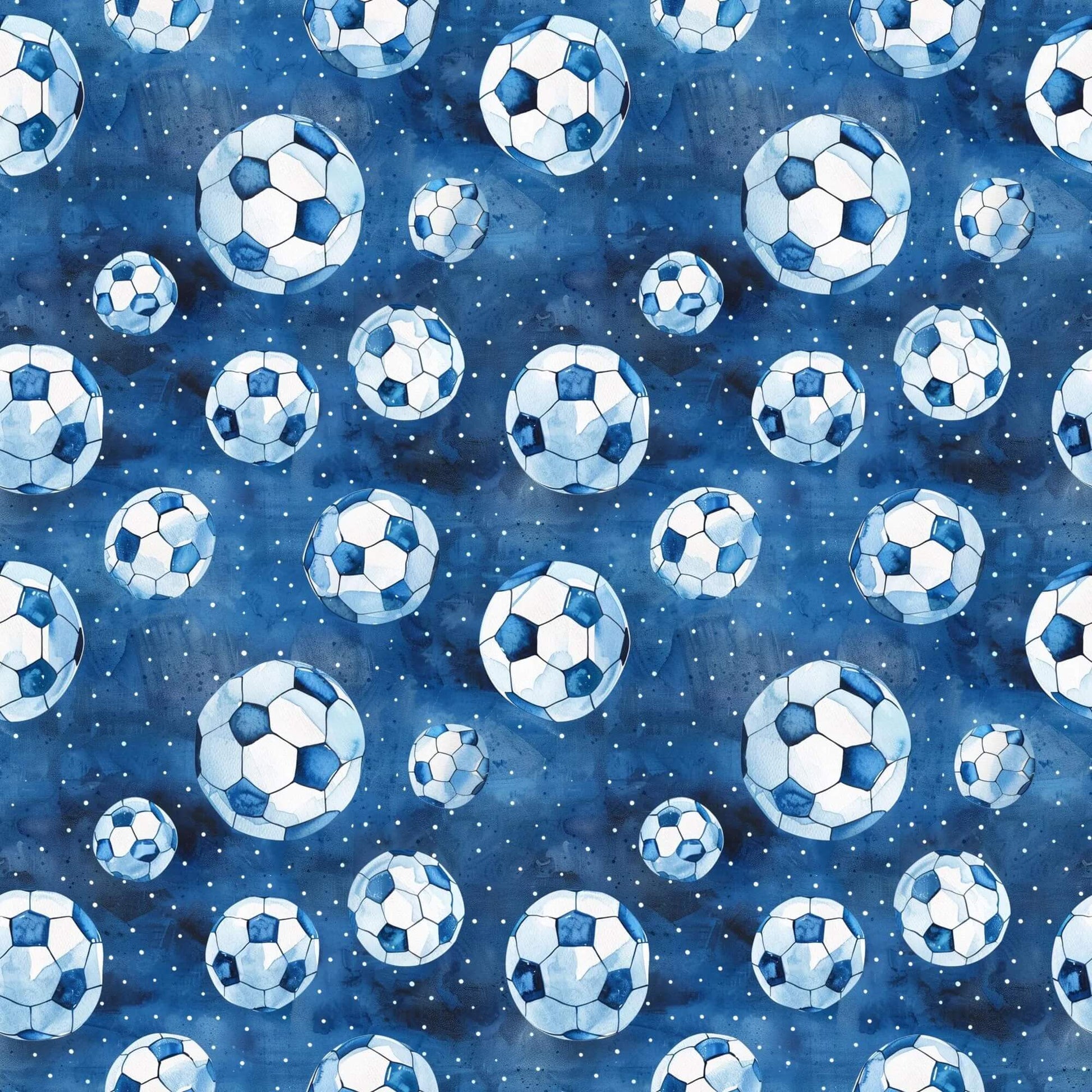 Musselin mit Fußball Motiv für leichte Sommerkleidung