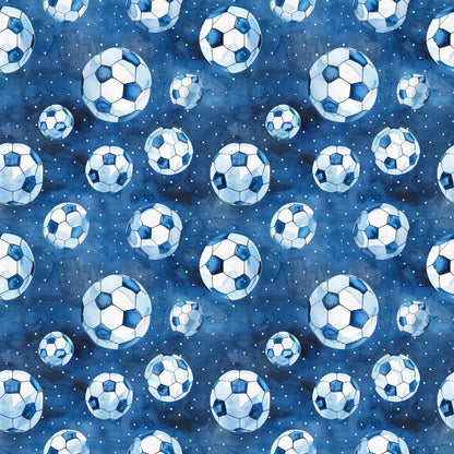 Musselin mit Fußball Motiv für leichte Sommerkleidung