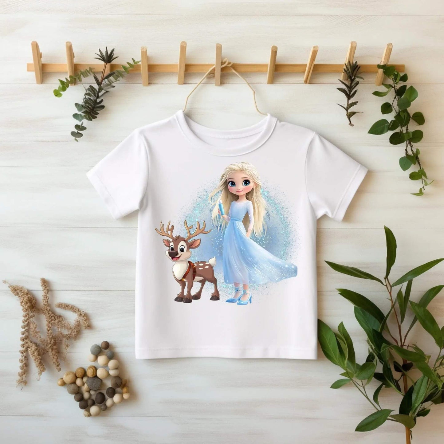 Hochwertige DTF Transferfolie Freundinnen Blau für Kinderkleidung
