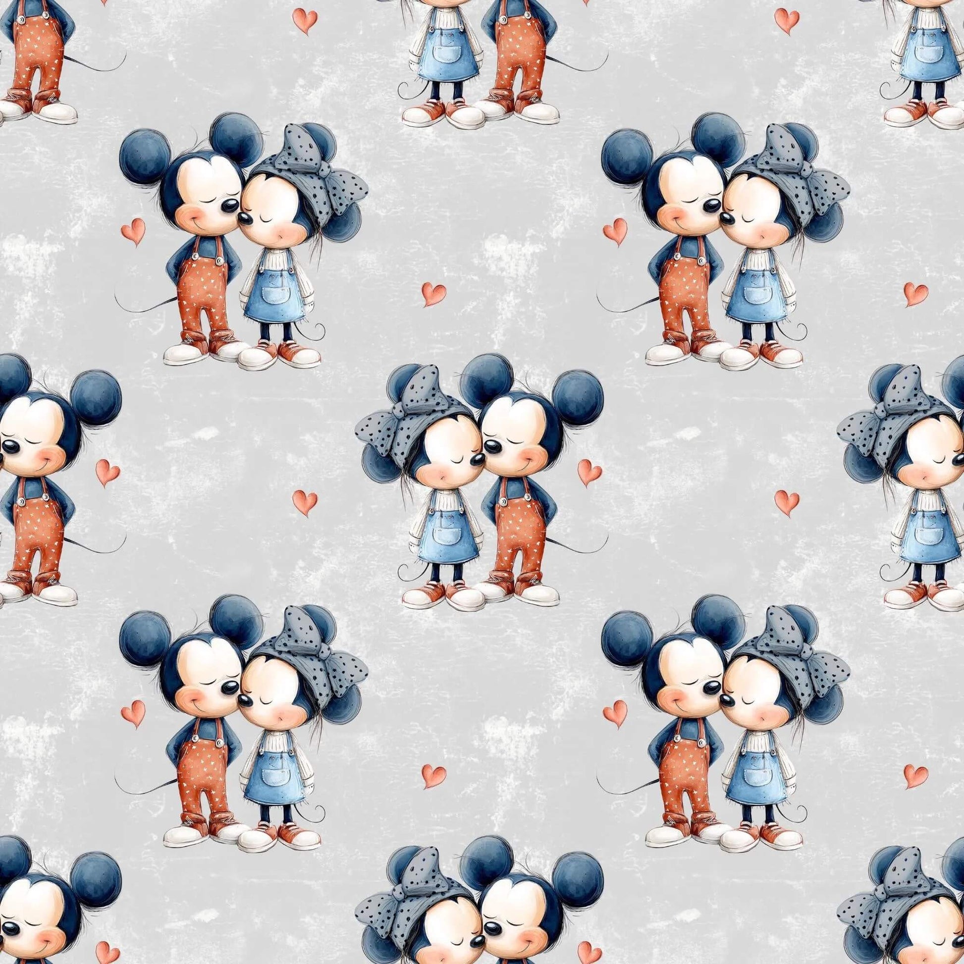 Mäuseliebe Musselin – leichter Stoff für Baby‑ und Kinderkleidung im Nostalgielook
