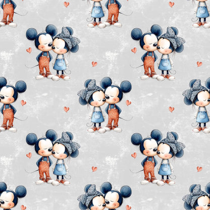 Mäuseliebe Musselin – leichter Stoff für Baby‑ und Kinderkleidung im Nostalgielook
