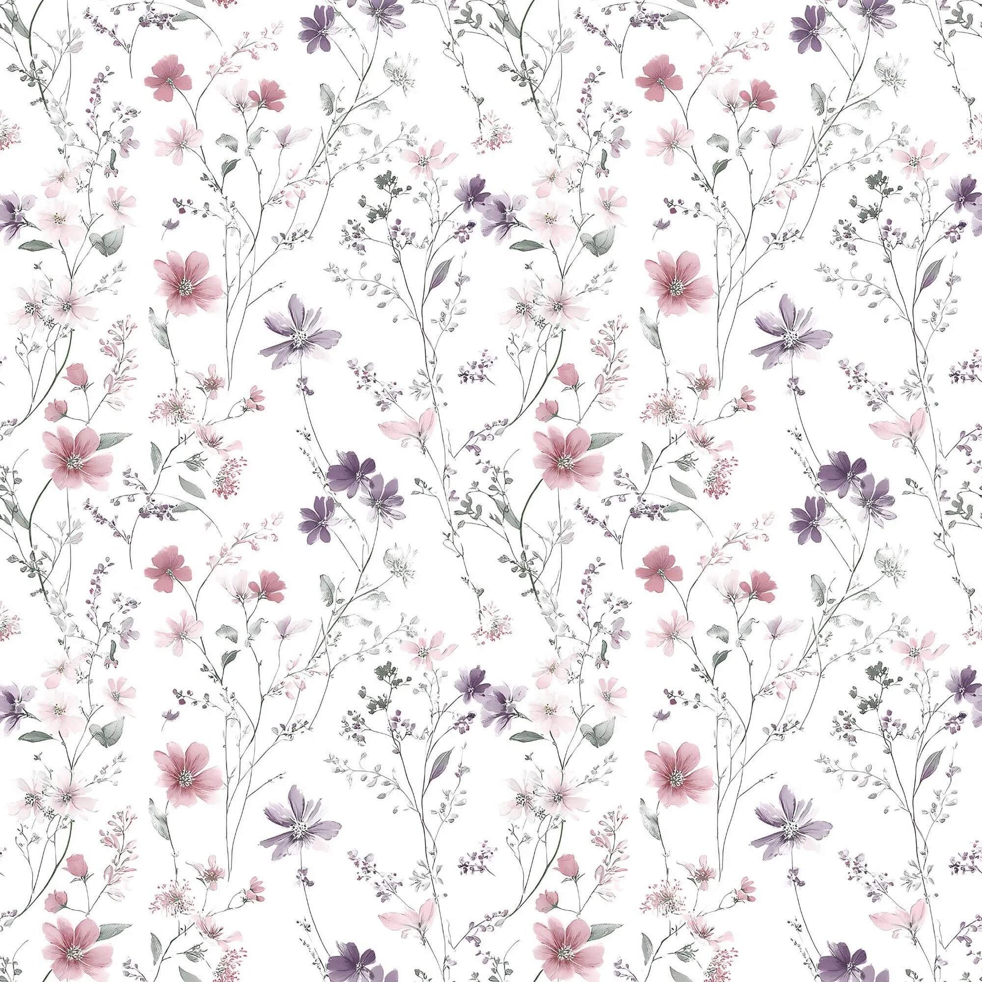 „Minky Glatt Stoff Blumenmuster Weiß – OEKO-TEX zertifiziert & ideal für Kuscheldecken“