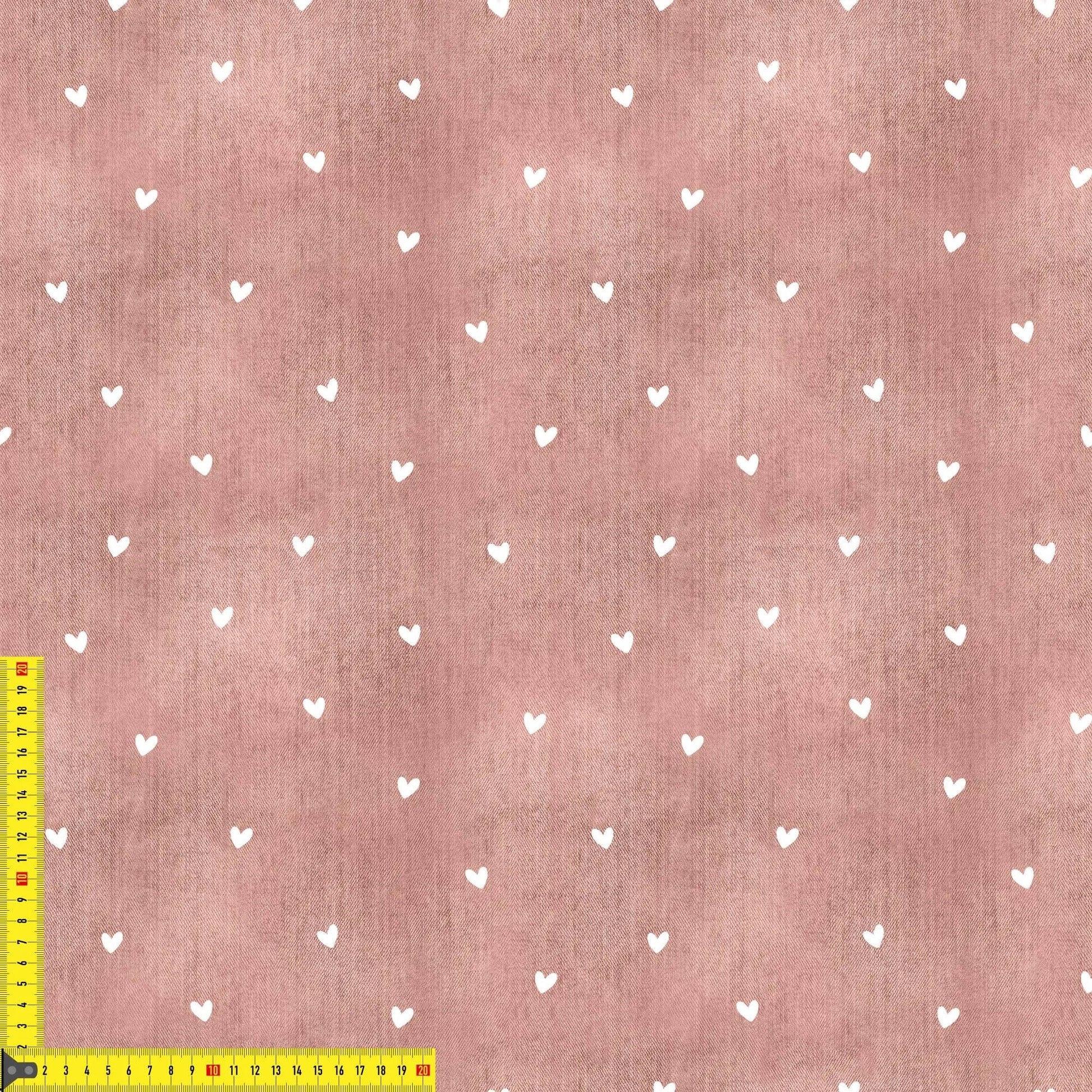„Minky Glatt Stoff Altrosa Herzen – OEKO-TEX zertifiziert & ideal für Kuscheldecken“