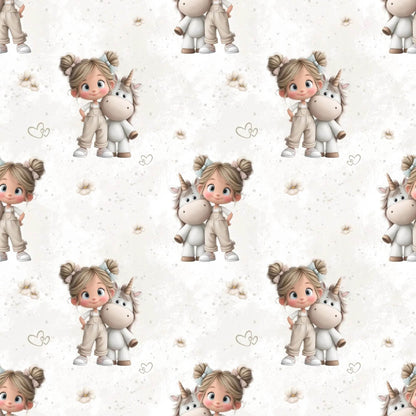 „Minky Glatt Stoff Kuschelhornmotiv – OEKO-TEX zertifiziert & ideal für Kuscheldecken“