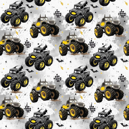 „Minky Glatt Stoff Monstertruck – OEKO-TEX zertifiziert & ideal für Kuscheldecken“
