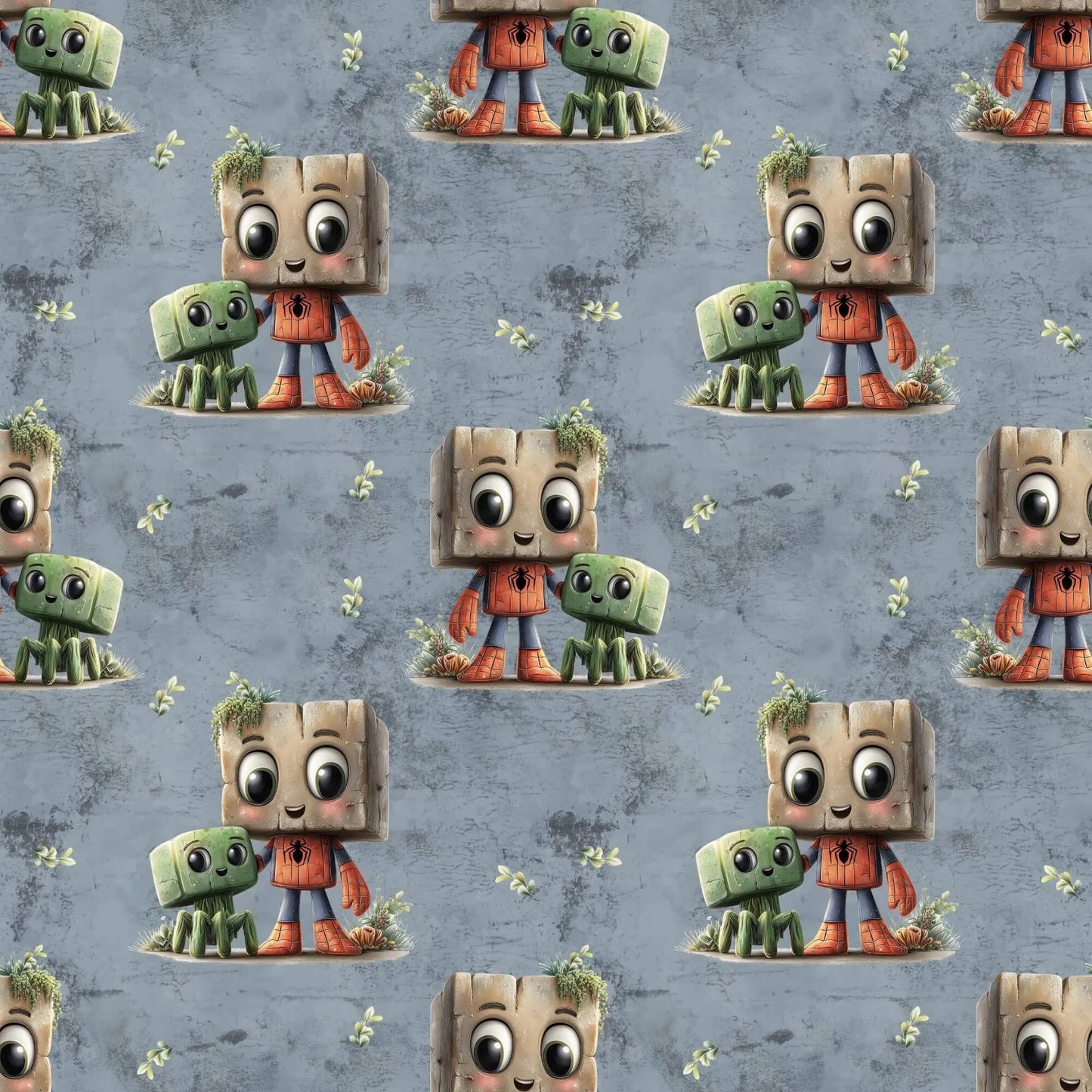 „Minky Glatt Stoff Spider Block – OEKO‑TEX zertifiziert & ideal für Kuscheldecken & Accessoires“