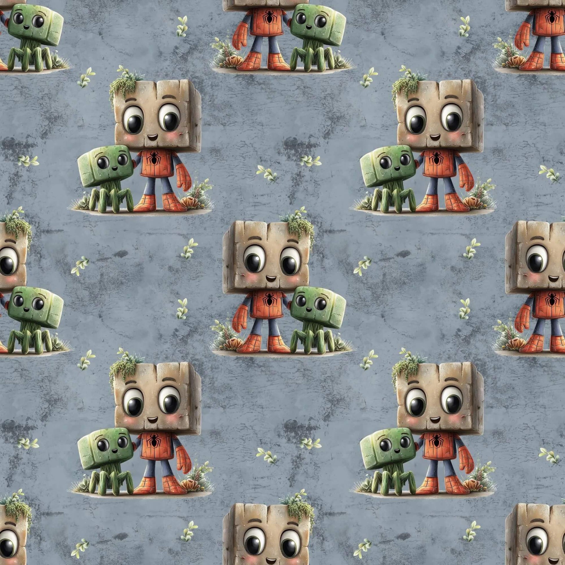 „Minky Glatt Stoff Spider Block – OEKO‑TEX zertifiziert & ideal für Kuscheldecken & Accessoires“