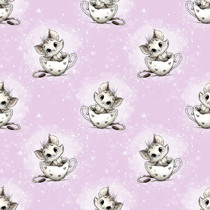 „Minky Glatt Stoff Tassenkatze – OEKO-TEX zertifiziert & ideal für Kuscheldecken & Accessoires“