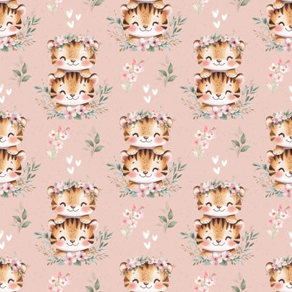 „Minky Glatt Stoff Tigerpaar – OEKO-TEX zertifiziert & ideal für Kuscheldecken & Accessoires“