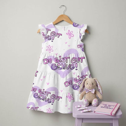 Gut Genug Mädchenstoff Lifestyle-Szene mit Kuscheltier und Deko-Tagebuch im Kinderzimmer, OEKO-TEX 100 French Terry Mädchenstoff Deko-Szene