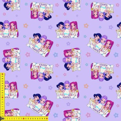 OEKO TEX Kinderstoff lila K Popband Meterware
