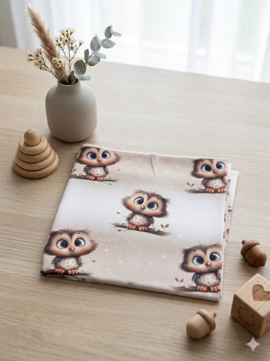 Jersey Eule Kinderstoff OEKO TEX 100 weich Meterware
